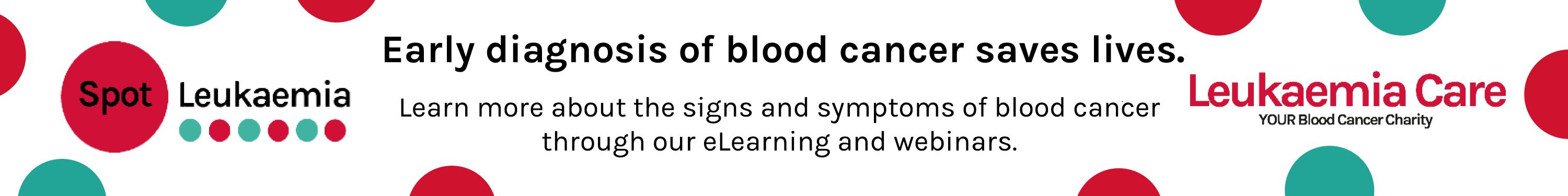 Early diagnosis saves lives, Can you #SpotLeukaemia?
